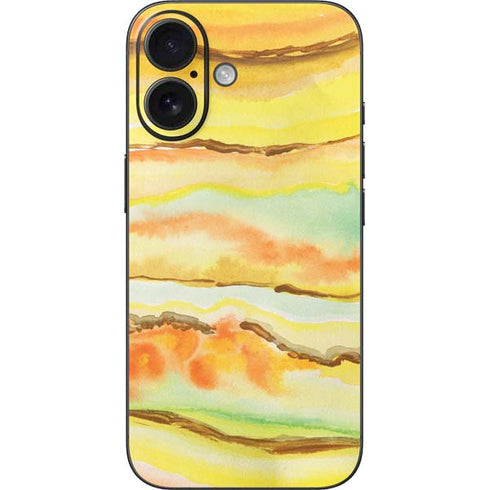 Tuscan Sun Watercolor Geode iPhone 16 Skin