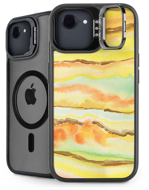 Tuscan Sun Watercolor Geode iPhone 16e Kickstand Case