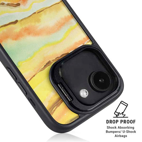 Tuscan Sun Watercolor Geode iPhone 16e Kickstand Case