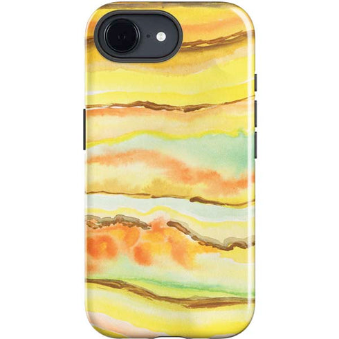Tuscan Sun Watercolor Geode iPhone 16e Impact Case