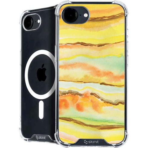 Tuscan Sun Watercolor Geode iPhone 16e MagSafe Case