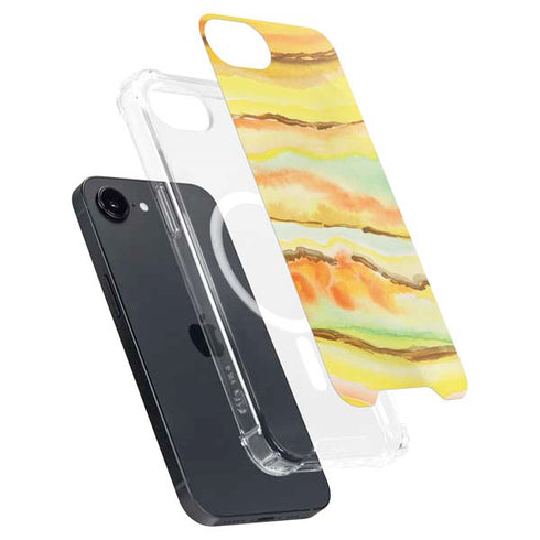 Tuscan Sun Watercolor Geode iPhone 16e MagSafe Case