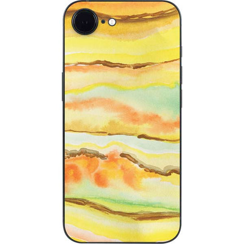 Tuscan Sun Watercolor Geode iPhone 16e Skin