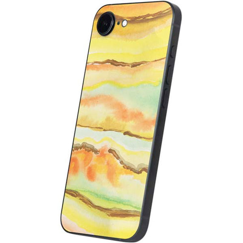 Tuscan Sun Watercolor Geode iPhone 16e Skin