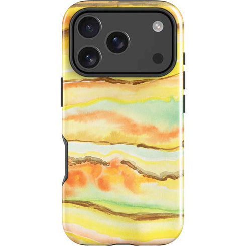 Tuscan Sun Watercolor Geode iPhone 18 Pro Impact Case