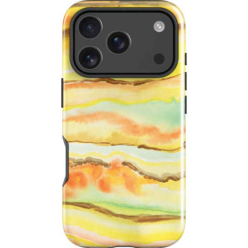 Tuscan Sun Watercolor Geode iPhone 18 Pro Max Impact Case