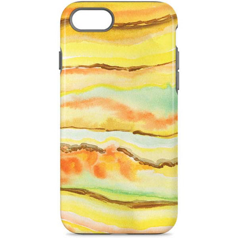 Tuscan Sun Watercolor Geode iPhone Cases