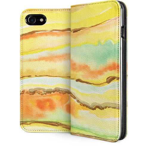 Tuscan Sun Watercolor Geode iPhone Cases