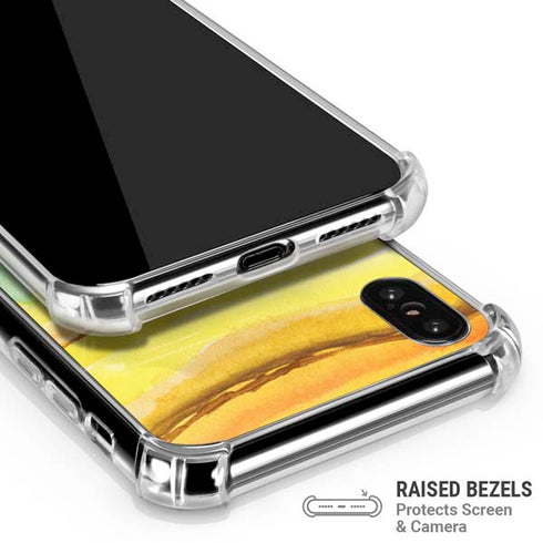 Tuscan Sun Watercolor Geode iPhone X/XS Clear Case