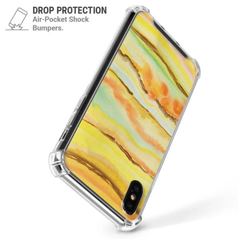 Tuscan Sun Watercolor Geode iPhone X/XS Clear Case