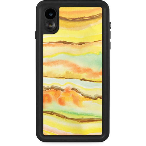 Tuscan Sun Watercolor Geode iPhone Cases