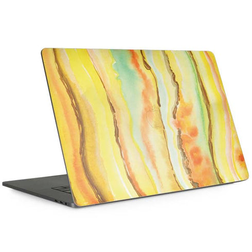 Tuscan Sun Watercolor Geode MacBook Skins