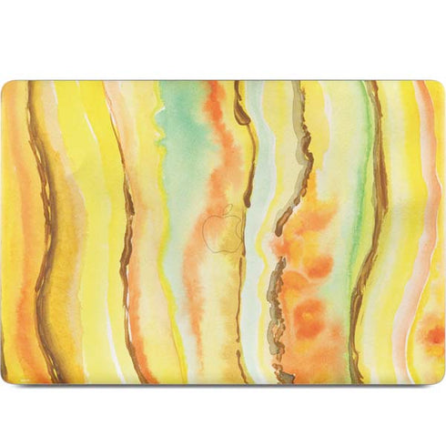 Tuscan Sun Watercolor Geode MacBook Skins