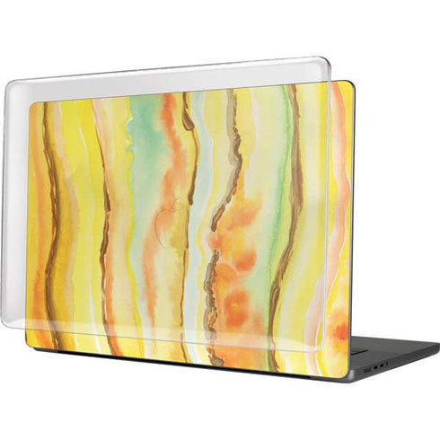 Tuscan Sun Watercolor Geode MacBook Cases
