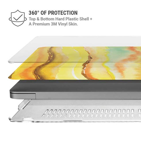 Tuscan Sun Watercolor Geode MacBook Cases