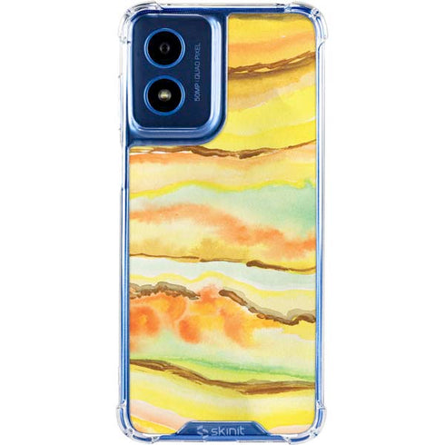 Tuscan Sun Watercolor Geode Moto G 5G (2024) Clear Case