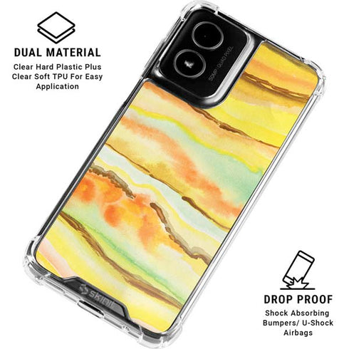 Tuscan Sun Watercolor Geode Moto G Power 5G (2024) Clear Case