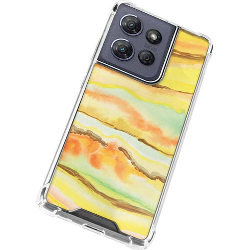 Tuscan Sun Watercolor Geode Moto G Power 5G (2025) Clear Case