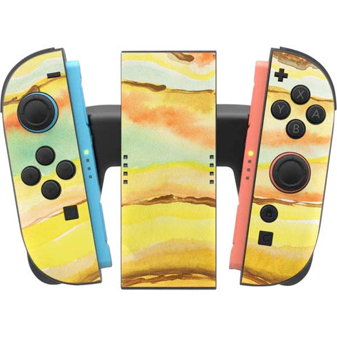 Tuscan Sun Watercolor Geode Nintendo Switch 2 (2025) Joy-Con Controller Skin