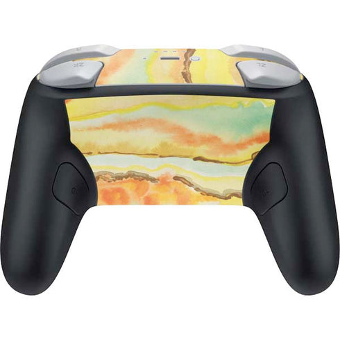 Tuscan Sun Watercolor Geode Nintendo Switch 2 (2025) Pro Controller Skin