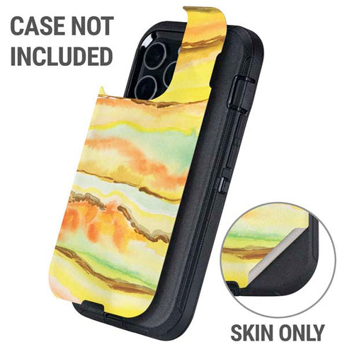 Tuscan Sun Watercolor Geode Otterbox Defender iPhone Skin