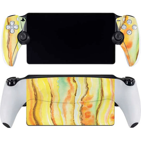 Tuscan Sun Watercolor Geode PlayStation Portal Remote Player Skin
