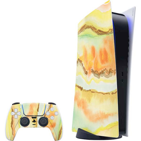 Tuscan Sun Watercolor Geode PlayStation PS5 Skins