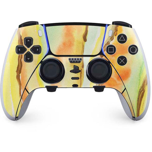 Tuscan Sun Watercolor Geode PS5 DualSense Edge Pro Controller Skin