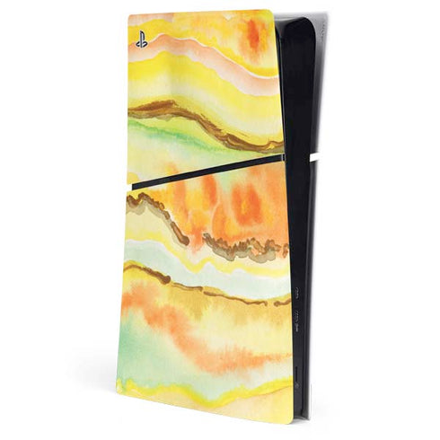 Tuscan Sun Watercolor Geode PlayStation PS5 Skins
