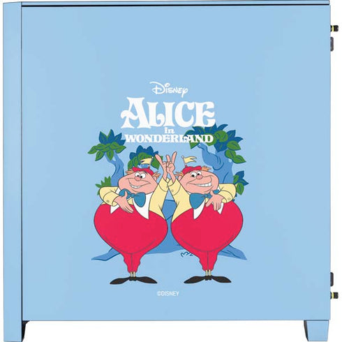 Disney Alice in Wonderland Tweedle Dee and Tweedle Dum Corsair 4000D Tempered Glass Mid-Tower ATX Case Skin