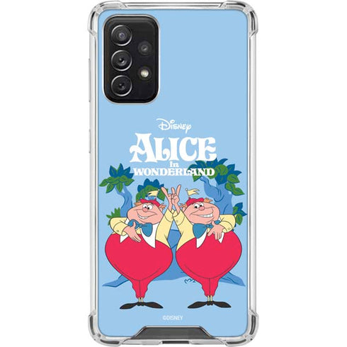 Disney Alice in Wonderland Tweedle Dee and Tweedle Dum Galaxy A72 5G Clear Case