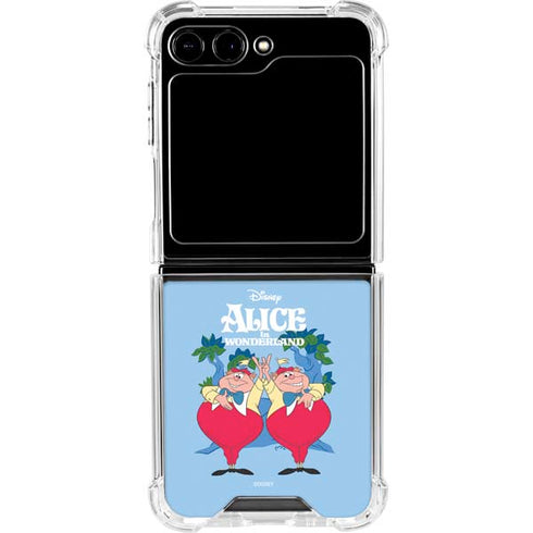 Disney Alice in Wonderland Tweedle Dee and Tweedle Dum Galaxy Z Flip5 5G Clear Case