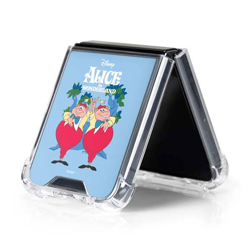 Disney Alice in Wonderland Tweedle Dee and Tweedle Dum Galaxy Z Flip5 5G Clear Case