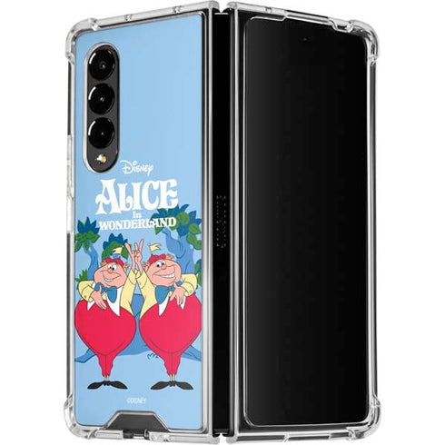 Disney Alice in Wonderland Tweedle Dee and Tweedle Dum Galaxy Z Fold4 5G Clear Case