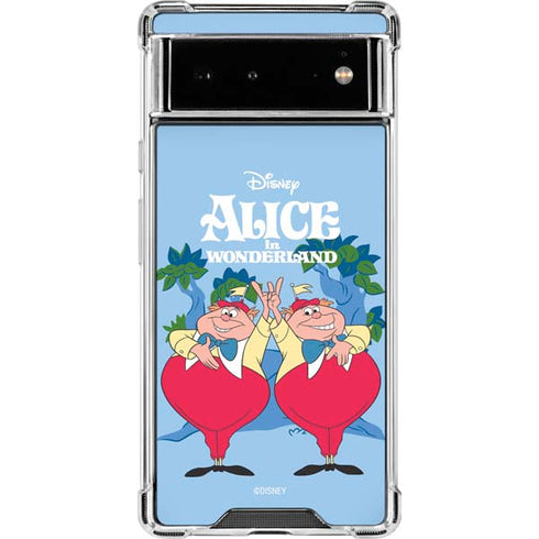 Disney Alice in Wonderland Tweedle Dee and Tweedle Dum Google Pixel 6 Clear Case