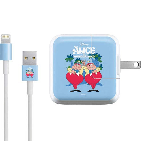 Disney Alice in Wonderland Tweedle Dee and Tweedle Dum iPad Charger (10W USB) Skin