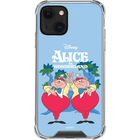 Disney Alice in Wonderland Tweedle Dee and Tweedle Dum iPhone 13 Mini Clear Case