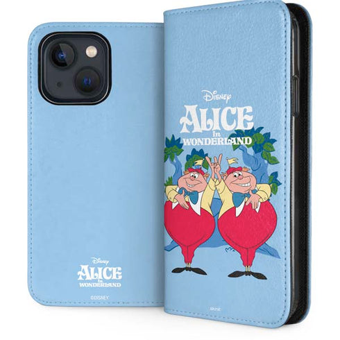 Disney Alice in Wonderland Tweedle Dee and Tweedle Dum iPhone 14 Folio Case