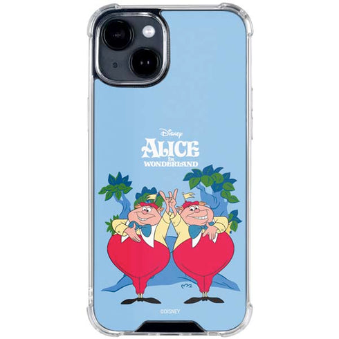 Disney Alice in Wonderland Tweedle Dee and Tweedle Dum iPhone 14 Plus Clear Case