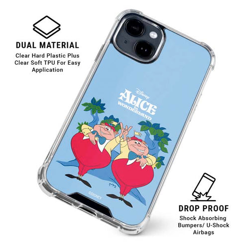 Disney Alice in Wonderland Tweedle Dee and Tweedle Dum iPhone 14 Plus Clear Case