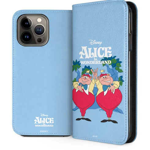 Disney Alice in Wonderland Tweedle Dee and Tweedle Dum iPhone 14 Pro Max Folio Case