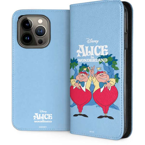 Disney Alice in Wonderland Tweedle Dee and Tweedle Dum iPhone 15 Pro Folio Case