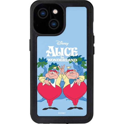 Disney Alice in Wonderland Tweedle Dee and Tweedle Dum iPhone 15 Waterproof Case