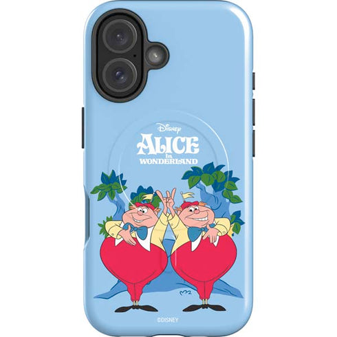 Disney Alice in Wonderland Tweedle Dee and Tweedle Dum iPhone 16 Magsafe Impact Case