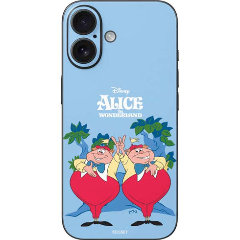 Disney Alice in Wonderland Tweedle Dee and Tweedle Dum iPhone 16 Skin
