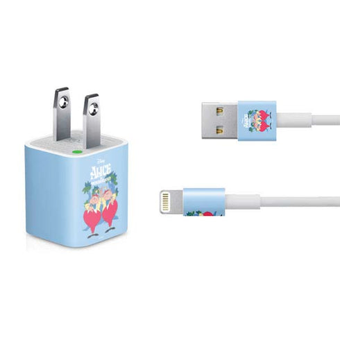 Disney Alice in Wonderland Tweedle Dee and Tweedle Dum iPhone Charger (5W USB) Skin