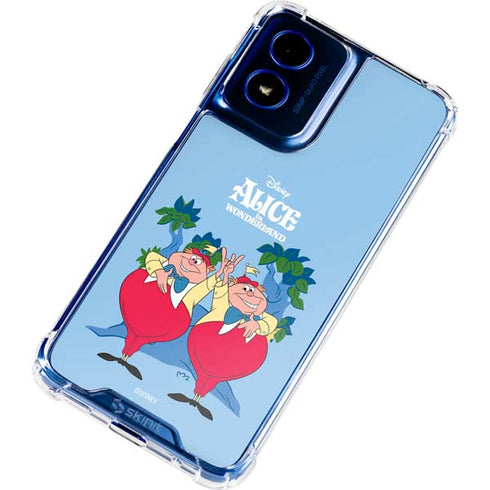 Disney Alice in Wonderland Tweedle Dee and Tweedle Dum Moto G 5G (2024) Clear Case