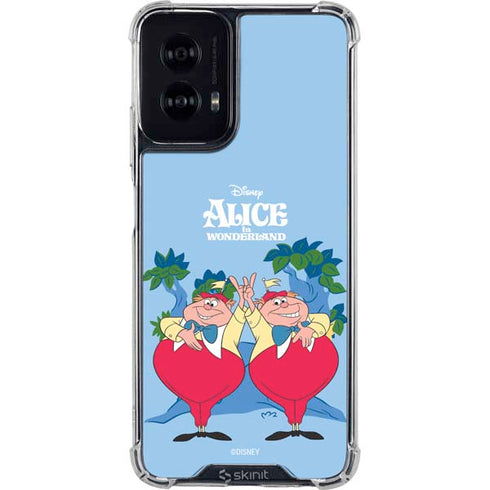 Disney Alice in Wonderland Tweedle Dee and Tweedle Dum Moto G Power 5G (2024) Clear Case