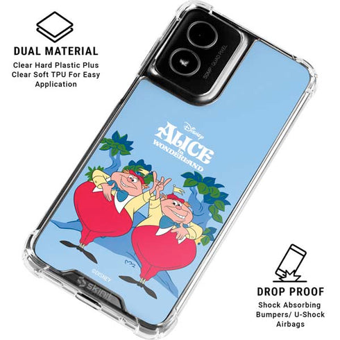 Disney Alice in Wonderland Tweedle Dee and Tweedle Dum Moto G Power 5G (2024) Clear Case