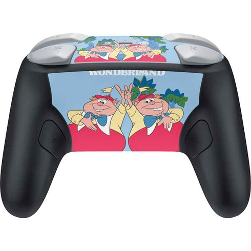 Disney Alice in Wonderland Tweedle Dee and Tweedle Dum Nintendo Switch 2 (2025) Pro Controller Skin